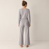 Ribbed Henley Knit Lounge Set Supplier | Two Tone Women's Rib Knit Loungewear Manufacturer