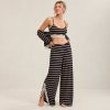 Striped Three Piece Lounge Set Supplier | Cami Cardigan and Pants Set Manufacturer