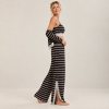 Striped Three Piece Lounge Set Supplier | Cami Cardigan and Pants Set Manufacturer
