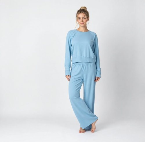 Round Neck Long Sleeve Knit Lounge Set Supplier | Multi Colour Knit Loungewear Manufacturer