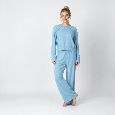Round Neck Long Sleeve Knit Lounge Set Supplier | Multi Colour Knit Loungewear Manufacturer