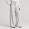 Light Grey Wide Leg Drawstring Sweatpants Supplier | Women's Lounge Pants Manufacturer