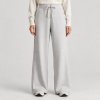 Light Grey Wide Leg Drawstring Sweatpants Supplier | Women's Lounge Pants Manufacturer