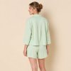 Lilac Notch Collar Shirt and Shorts Set Supplier | Women's Woven Homewear Manufacturer