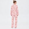 Harvest Print Pajama Set Supplier | Pink Printed Long Sleeve Sleepwear