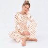 Fox Print Long Sleeve Pajama Set Supplier | Women's Boat Neck Sleepwear