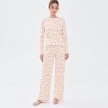 Fox Print Long Sleeve Pajama Set Supplier | Women's Boat Neck Sleepwear