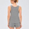 Ribbed Henley Cami and Shorts Set Supplier | Women's Knit Sleepwear
