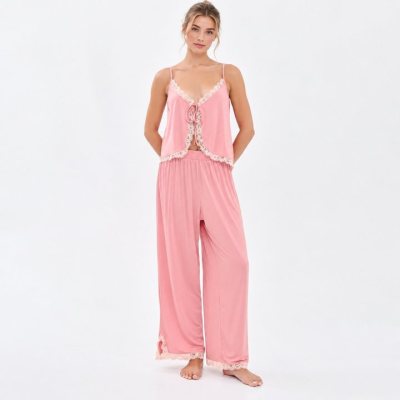 Lace Trim Cami and Wide Leg Pants Set Supplier | Women's Lounge Homewear