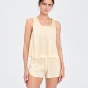 Tiered Satin Cami and Shorts Set Supplier | Women's Layered Sleepwear