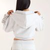 Pearl Grey Cropped Zip-Up Hoodie and Wide Leg Pants Set Supplier | Women's Lounge Set