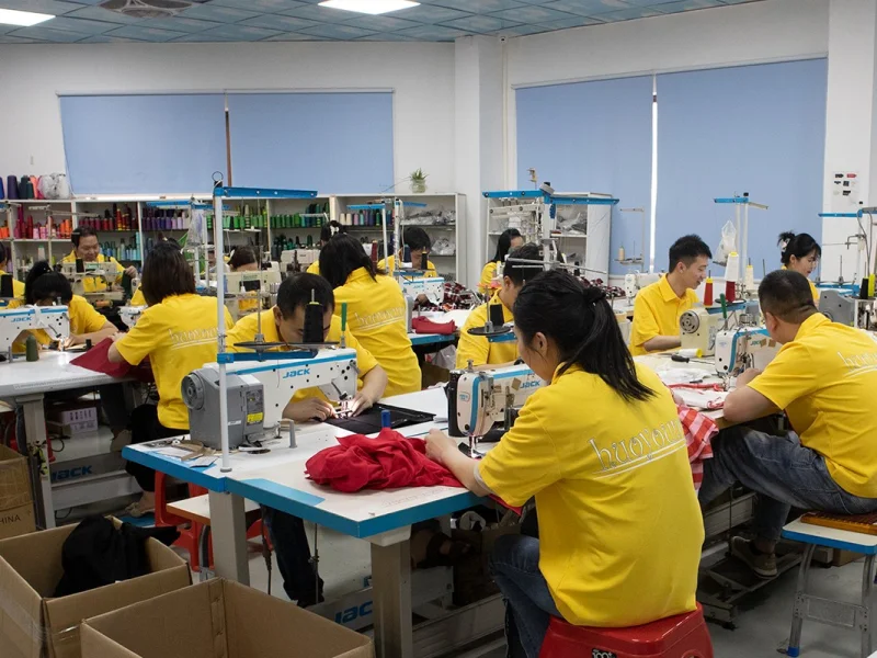 Sewing operators running in-house production lines at the KoalaPurr men's sleepwear factory
