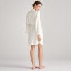 Brick Red Short Satin Robe with Self-Tie Belt Supplier | Women's Dressing Gown