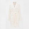 Cream Waffle Knit Robe with Shawl Collar Supplier | Private Label Spa Robe