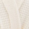 Cream Waffle Knit Robe with Shawl Collar Supplier | Private Label Spa Robe