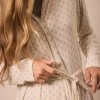 Blush Floral Modal Robe Supplier | Women's Soft Jersey Dressing Gown