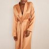Copper Washable Silk Robe Supplier | Women's Collared Silk Dressing Gown