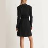 Black Jersey Cotton Robe Supplier | Women's Soft Wrap Dressing Gown