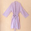 Crinkle Cotton Robe Supplier | Women's Open Front Dressing Gown