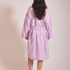 Crinkle Cotton Robe Supplier | Women's Open Front Dressing Gown