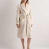 Turkish Cotton Terry Robe in Birch and Sage Supplier | Women's Spa Bathrobe
