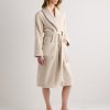 Turkish Cotton Terry Robe in Birch and Sage Supplier | Women's Spa Bathrobe