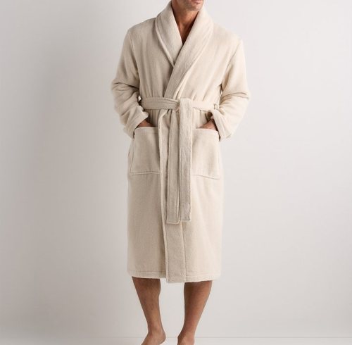 Men's Turkish Cotton Terry Robe Supplier | Shawl Collar Bathrobe