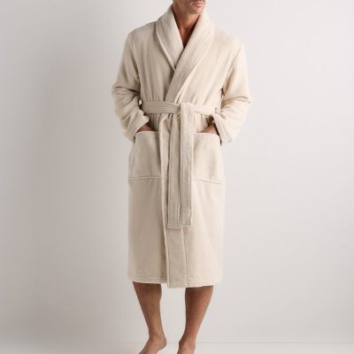 Men's Turkish Cotton Terry Robe Supplier | Shawl Collar Bathrobe
