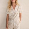 Women's Cotton Linen Botanical Print Sleep Shirt, Loungewear Manufacturer