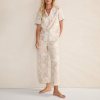 Women's Cotton Linen Botanical Print Sleep Shirt, Loungewear Manufacturer