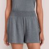 Women's Heathered Modal Smocked Waist Lounge Shorts, Loungewear Manufacturer
