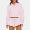 Women's Cropped Fleece Zip-Up Hoodie, Loungewear Manufacturer