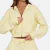 Women's Cropped Fleece Zip-Up Hoodie, Loungewear Manufacturer