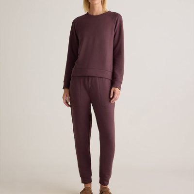 Women's Brushed Fleece Crewneck Sweatshirt, Loungewear Manufacturer