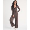 Women's Modal Blend Striped Wide Leg Lounge Pants, Loungewear Manufacturer