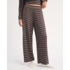 Women's Modal Blend Striped Wide Leg Lounge Pants, Loungewear Manufacturer
