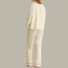 Women's Cotton Jersey Pajama Set with Red Piping, Sleepwear Manufacturer