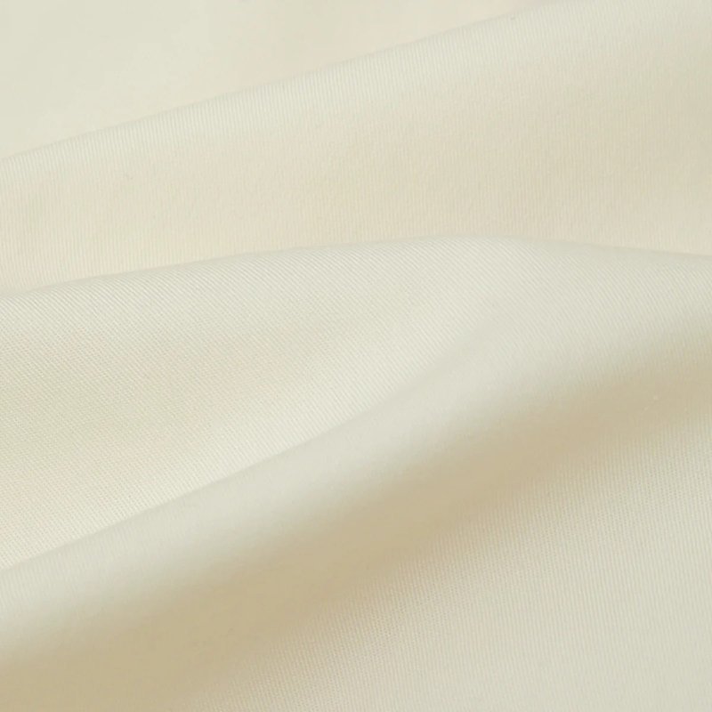 Close-up of the soft cotton jersey used for the off-white pajama set