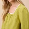 Women's Cotton Linen Pajama Set with Lace Trim, Sleepwear Manufacturer