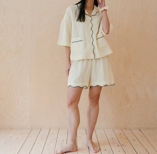 Women's Buttermilk Cotton Pajama Shorts Set, Sleepwear Manufacturer