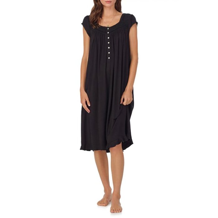 Custom Women's Cotton Jersey Ballet Nightgown with Lace Trim