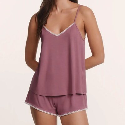 Women's Wholesale Tencel Modal V-Neck Cami and Shortie Set