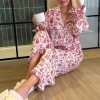Women's Wholesale Christmas Toile Print Pajama Set