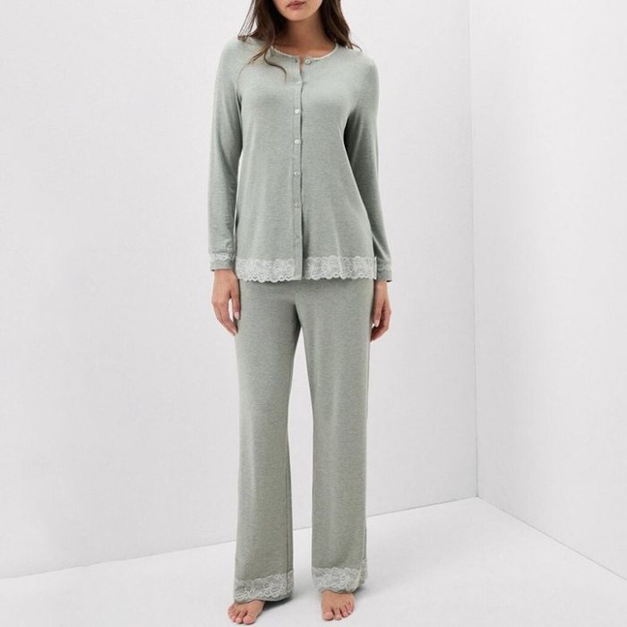 Women's Modal Lace Trim Pajama Set Supplier