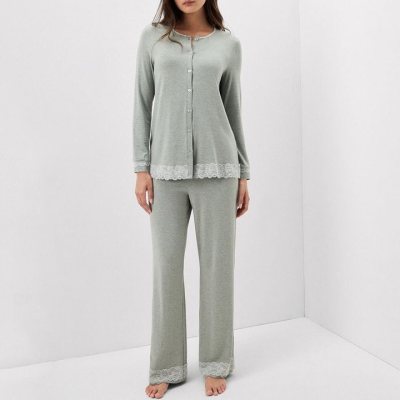 Women's Modal Lace Trim Pajama Set Supplier