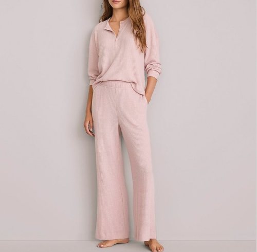 Women's Wholesale Brushed Waffle Pajama Pants