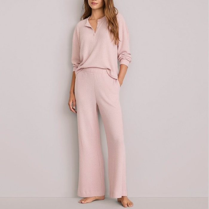 Women's Wholesale Brushed Waffle Pajama Pants