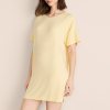 Custom Women's Modal Pajama Tee Dress with Side Slit