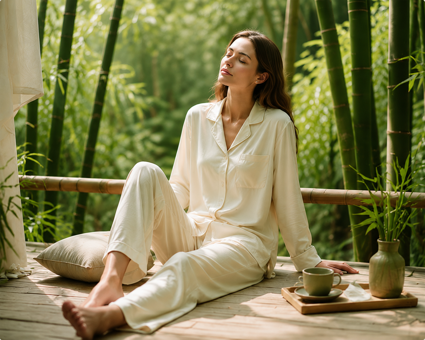 Sustainable bamboo sleepwear collection inspired by natural materials