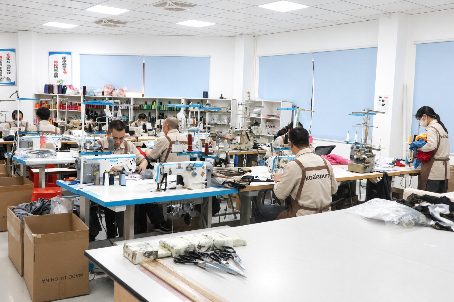 Bamboo sleepwear development process at manufacturing facility